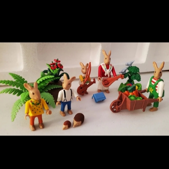 Vintage Playmobil Sets Rabbits Hedgehogs BlueBirds RARE L👀K 🐇🐦🐾 3 Sets - Picture 11 of 12